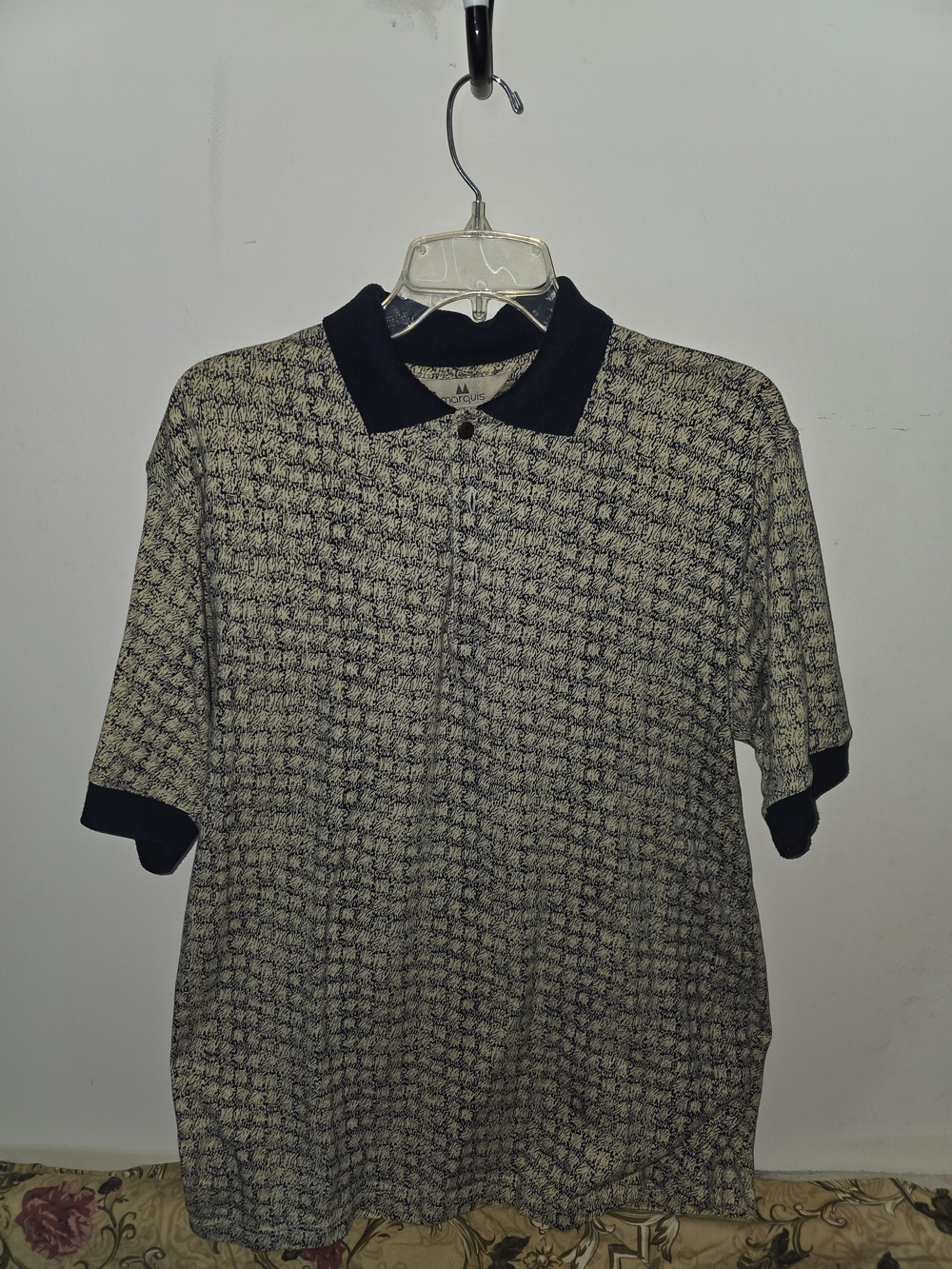 Marquise Navy Crewneck with Cream Printed Interior